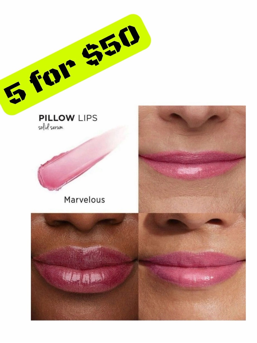 5 ITEMS FOR $50  • $28 IT COSMETICS PILLOW LIPS SOLID SERUM LIP GLOSS